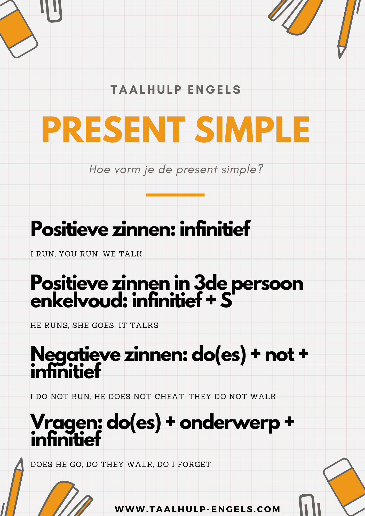 Present Simple Taalhulp Engels