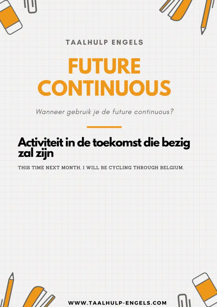 Future Continuous - Gebruik Taalhulp Engels