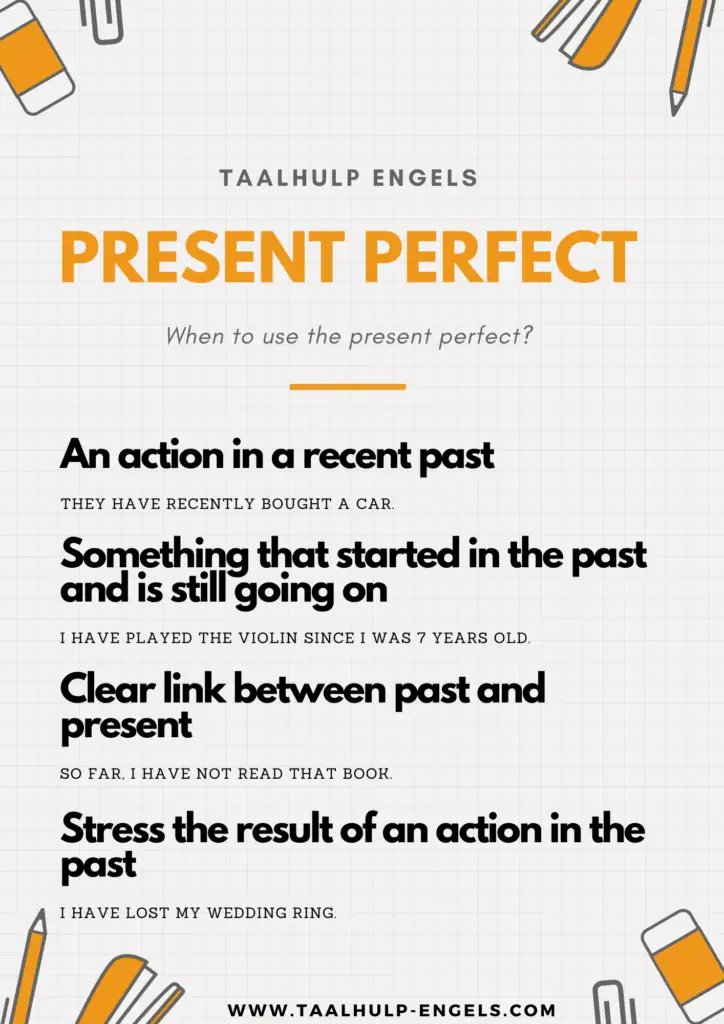 Present Perfect - Use Taalhulp Engels