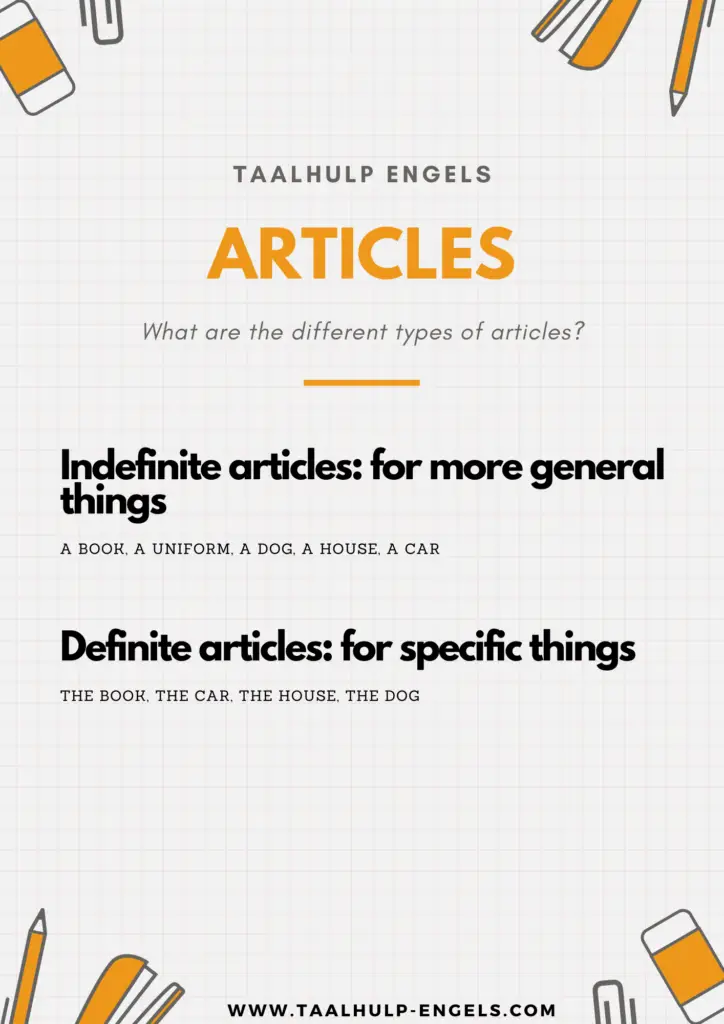 Articles English Taalhulp Engels