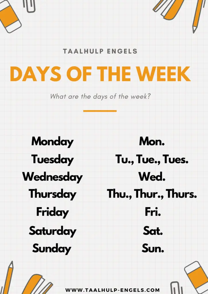 Days of the Week