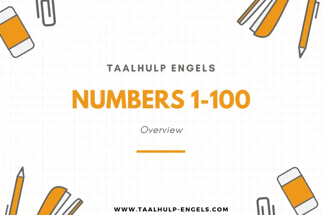 Numbers 1-100 Taalhulp Engels